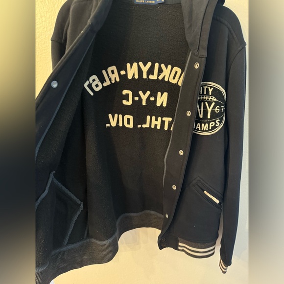 RALPH LAUREN POLO NEW YORK CITY SNAP BUTTON HOODIE SWEATSHIRT (XL) - Picture 7 of 13